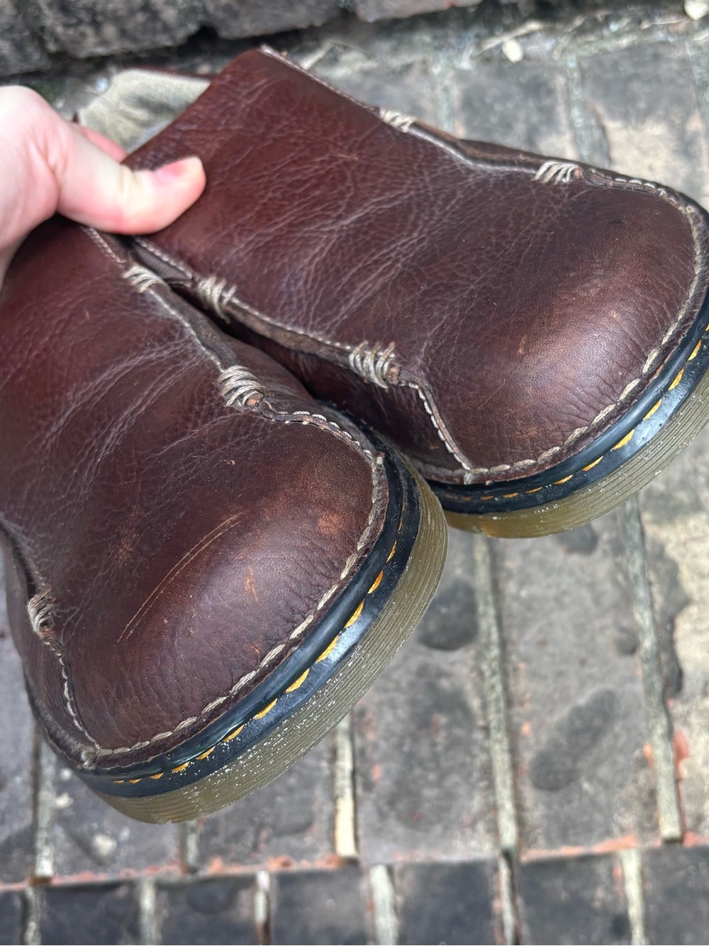 EUC Dr Martens Pebbled Leather Slip-on Loafers Men's Size 13 M Brown Style 11233 - Picture 7 of 14